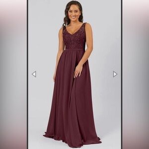 Bridesmaid dress. Azazie NWT size 4 Cabernet color